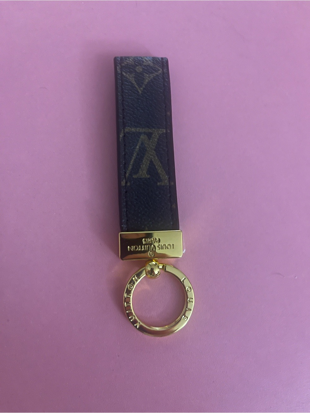 Brown Monogram Key Holder with Gold Hardware - Picture 2 of 3
